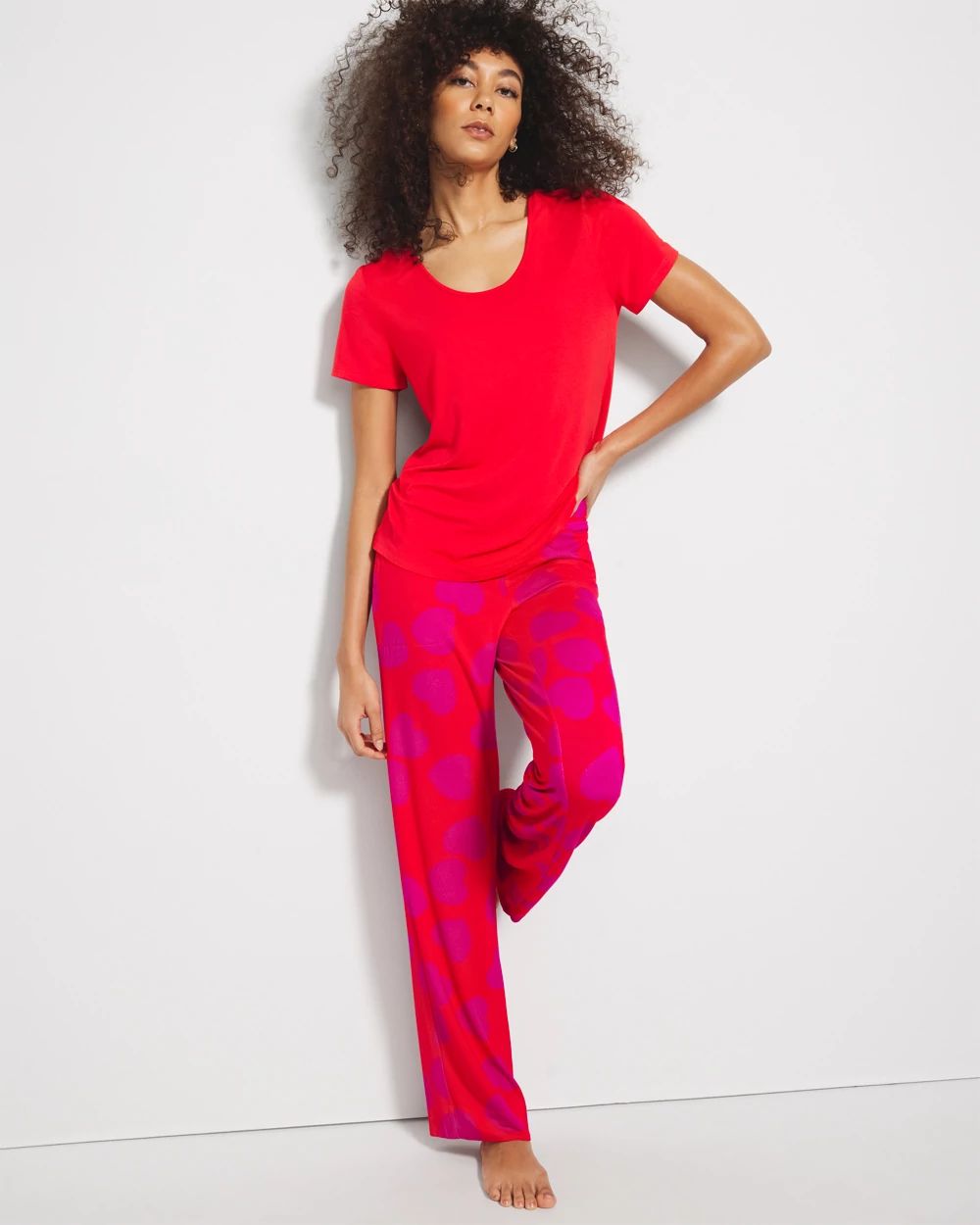 Cool Nights Short Sleeve Pant Pajama Set