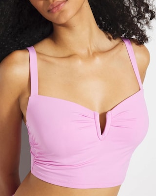 V-Wire Cropped Bikini Top click to view larger image.