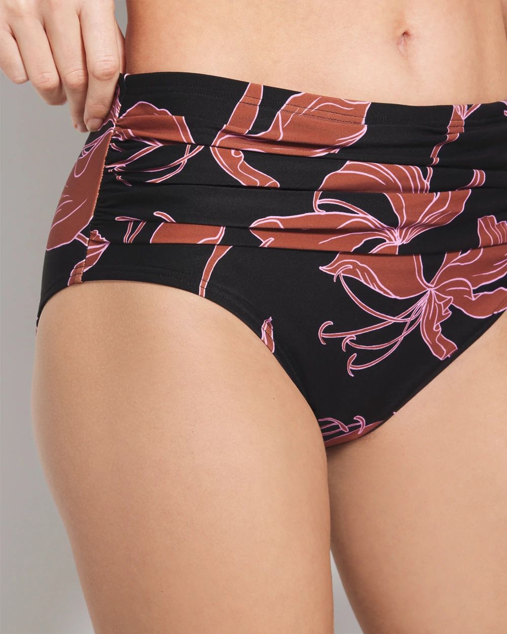 Soma Swim Ruched High-Waist Bikini Bottom