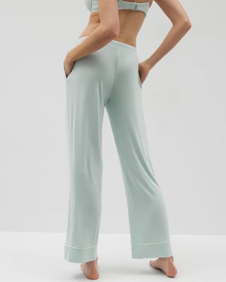 Solid Piped Pajama Pants click to view larger image.