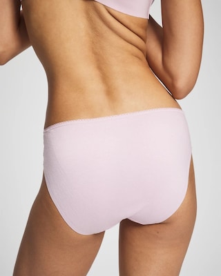 Cotton Blend Hipster Panty with Lace click to view larger image.