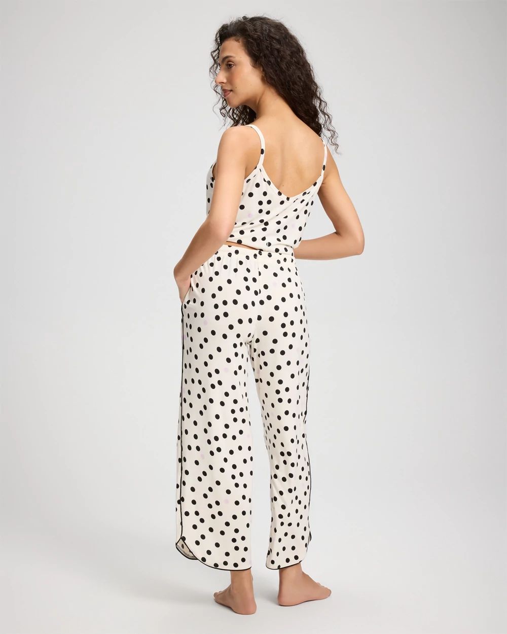 Piped Crop Pajama Pants click to view larger image.