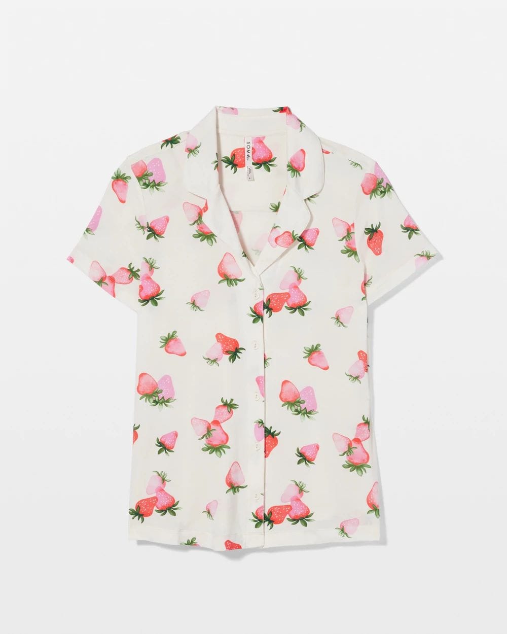 Cool Nights Short Sleeve Notch Collar Pajama Top