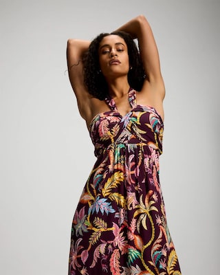 Twist-Front Halter Maxi Bra Dress click to view larger image.