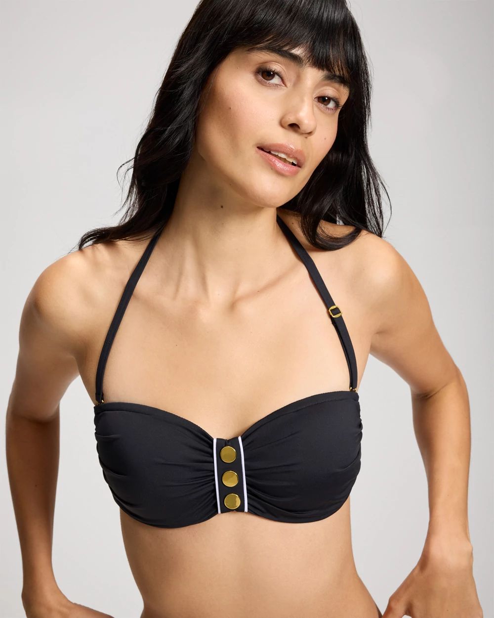 Ahoy Captain Bandeau Bikini Swim Top click to view larger image.