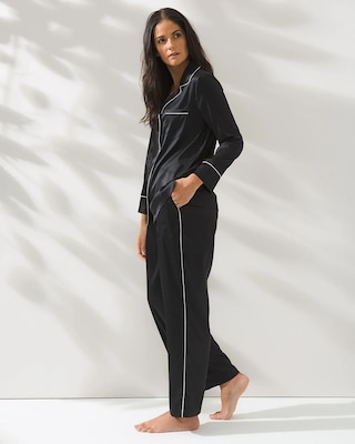 Satin Long Sleeve Pajama Set