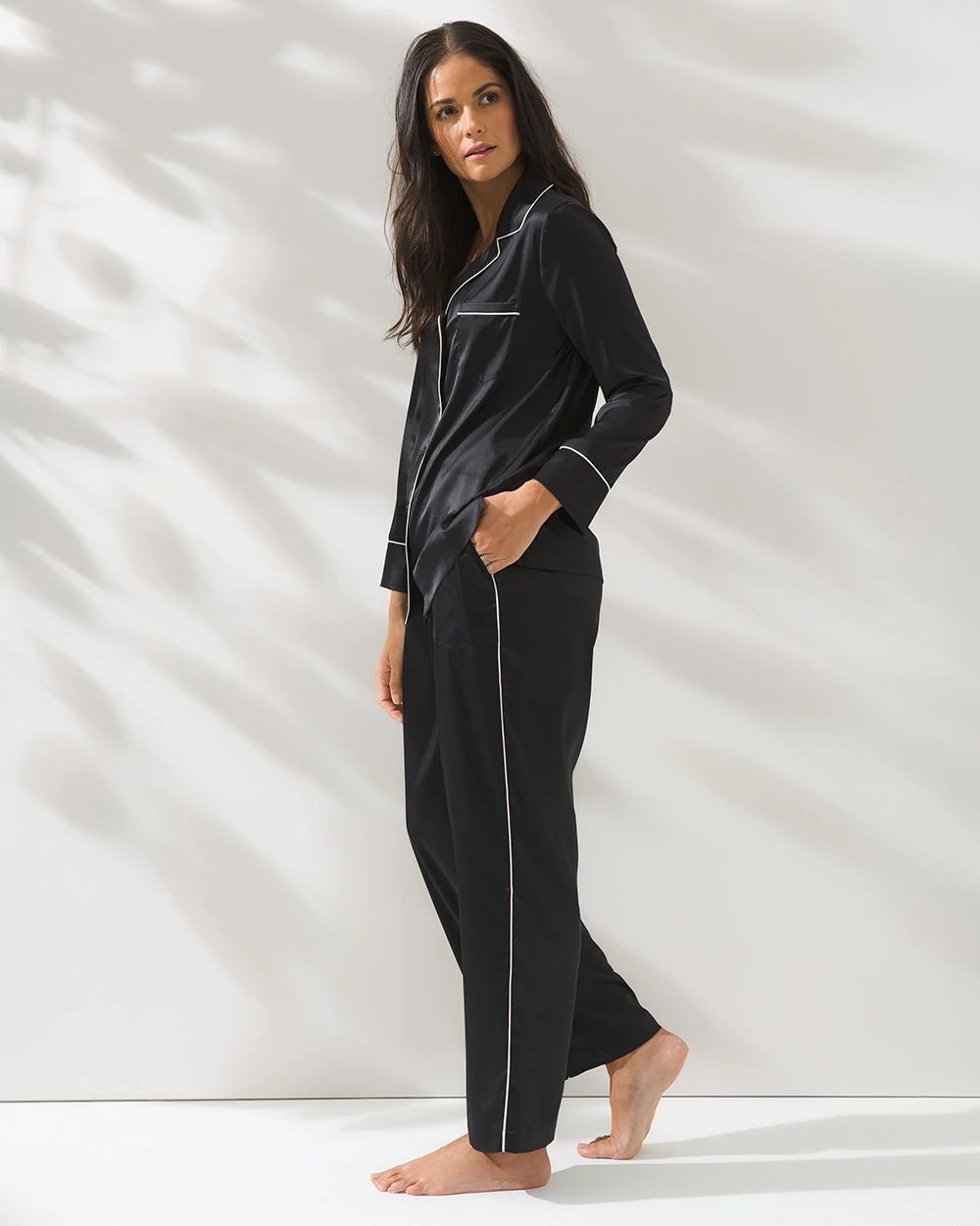 Satin Long Sleeve Pajama Set