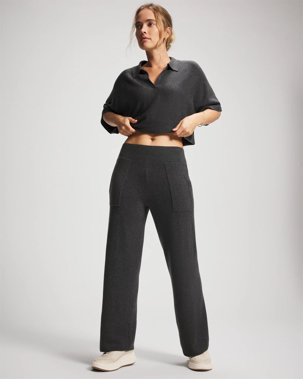 Premier Knit Sweater Wide Leg Pant