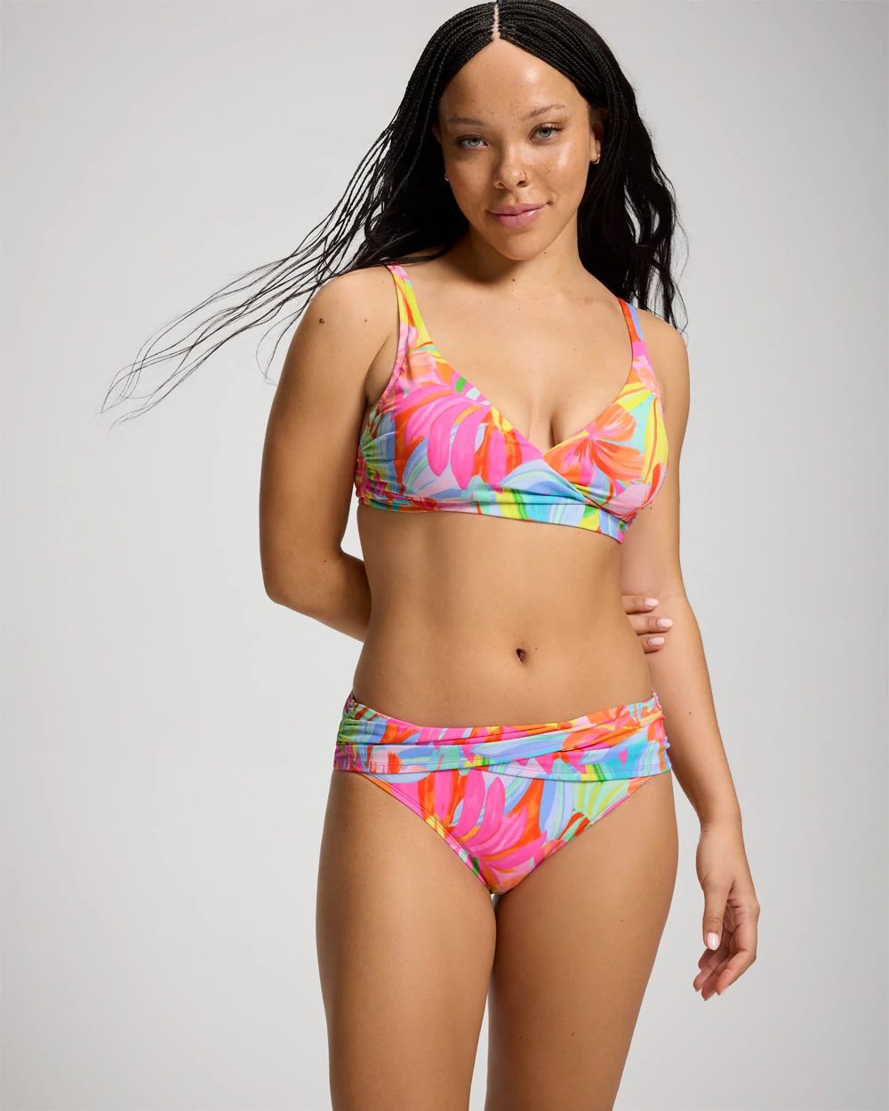 Bleu Rod Beattie Bellissimo Botanica Sarong Hipster Swim Bottom