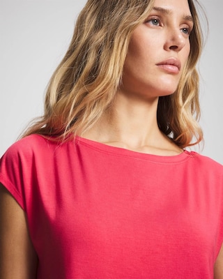 Short Sleeve Boat Neck Top click to view larger image.