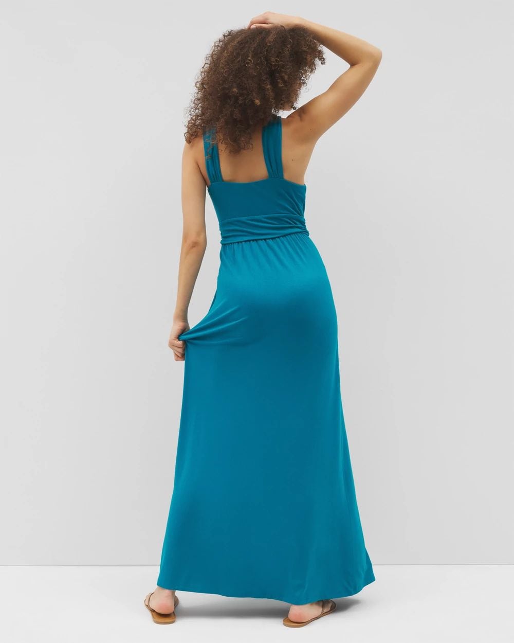 Soft Jersey Bayside Halter Maxi Bra Dress
