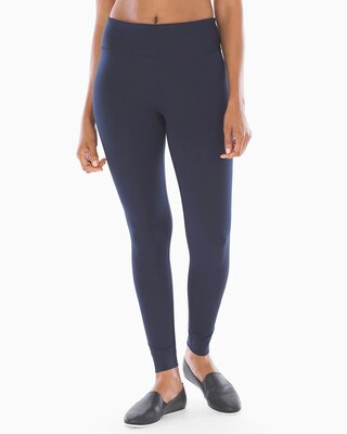 Reversible Leggings Short Length Navy