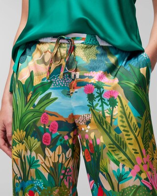 Wide-Leg Pajama Pants