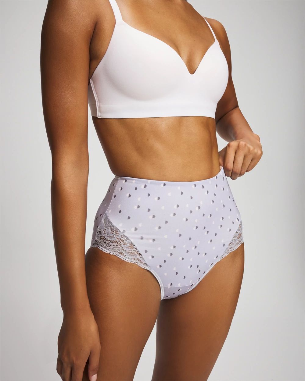 Vanishing Tummy High-Waist Brief Panty with Lace