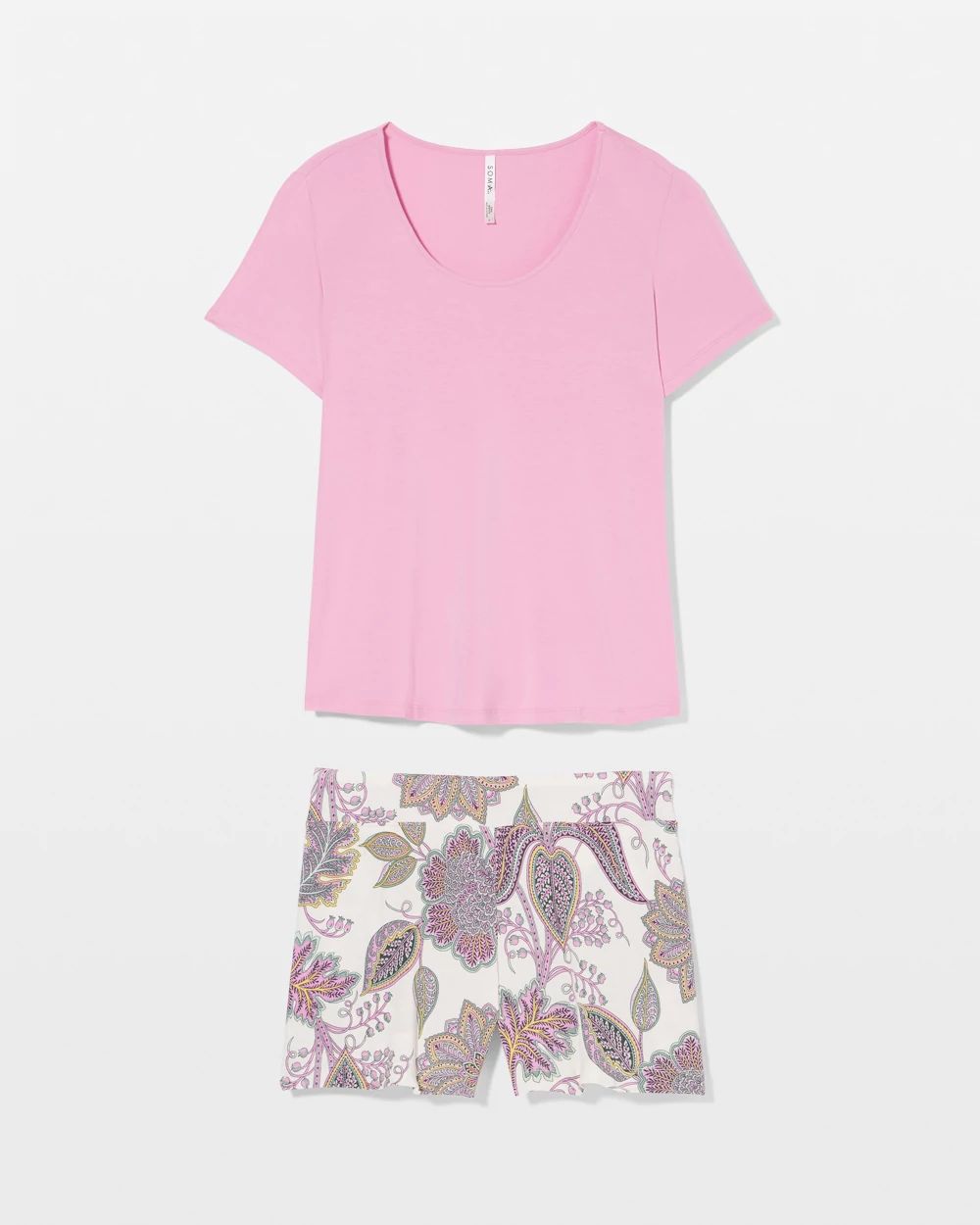 Short-Sleeve Top + Shorts Pajama Set click to view larger image.