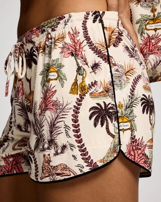 Printed Pajama Shorts click to view larger image.