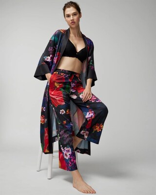 Wide-Leg Pajama Pants
