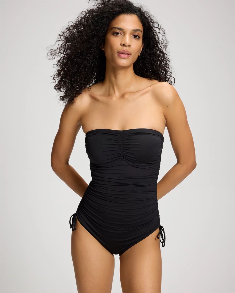 Soma Swim Ruched Bandeau One-Piece Swimsuit