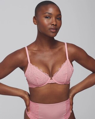 Soma Plunge Unlined Bra with Lace