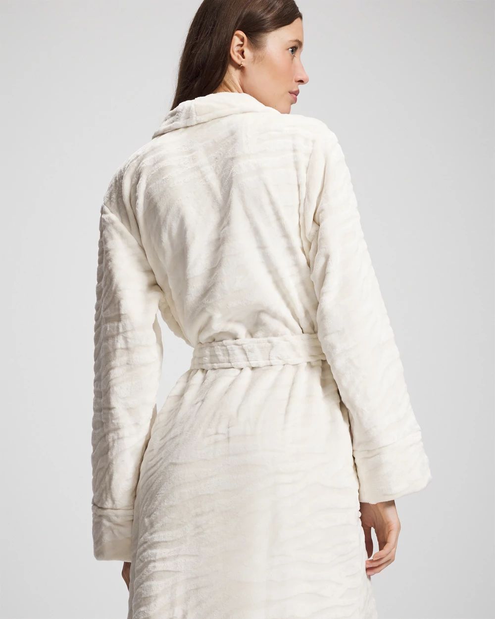 Textured Plush Long Robe