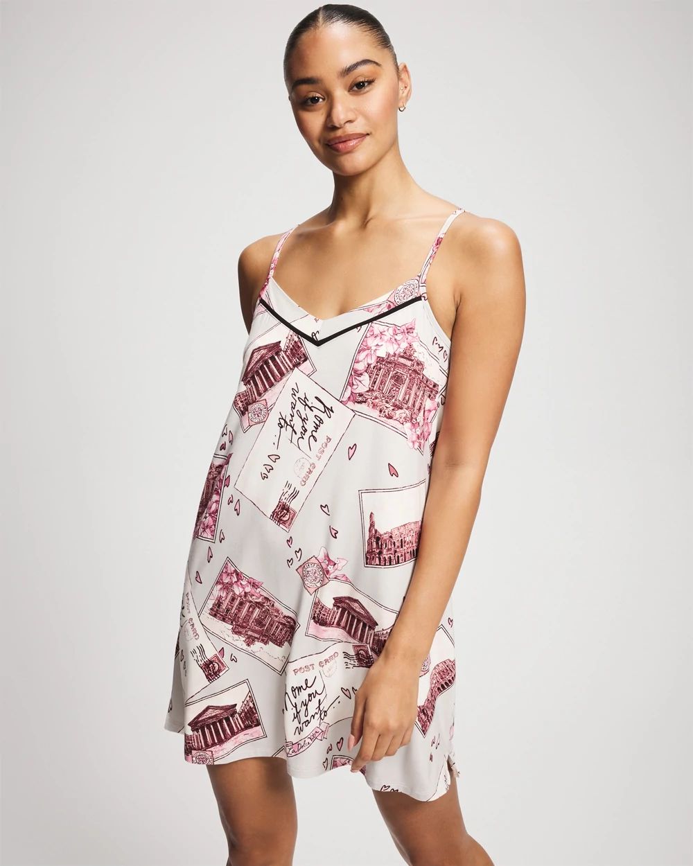 Cool Nights Chemise with Piping