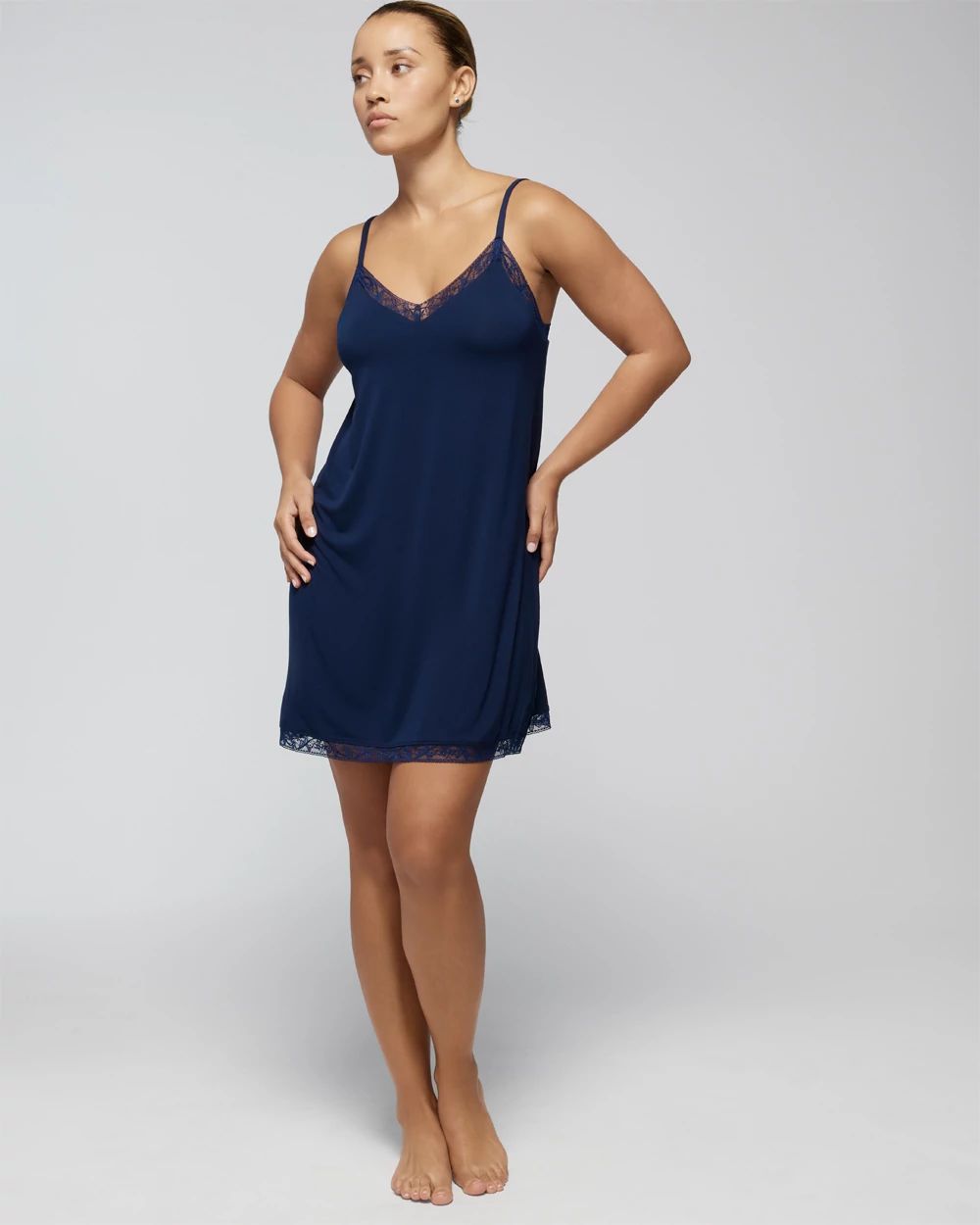 Cool Nights Lace Trim Chemise