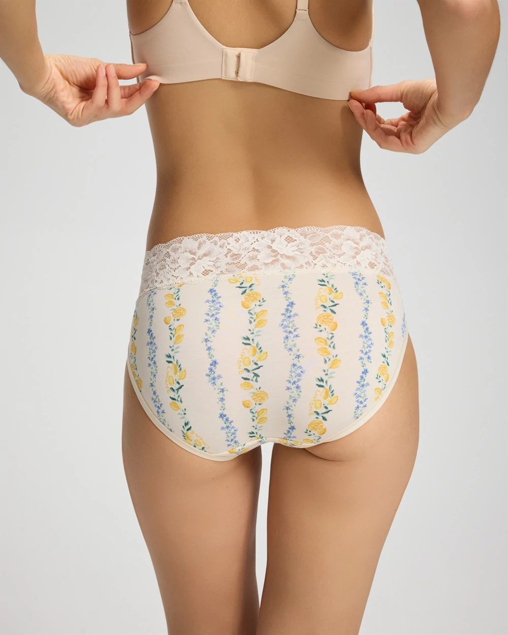 High-Leg Brief Panty with Super Soft Signature Lace click to view larger image.
