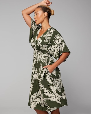 Flutter Sleeve Short Bra Dress