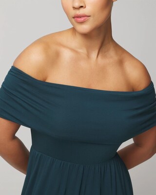 Off-The-Shoulder Midi Bra Dress click to view larger image.