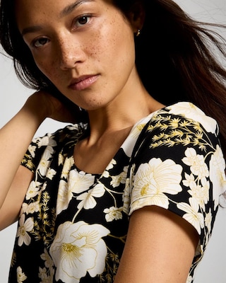 Short Sleeve Scoop Neck Sleepshirt click to view larger image.