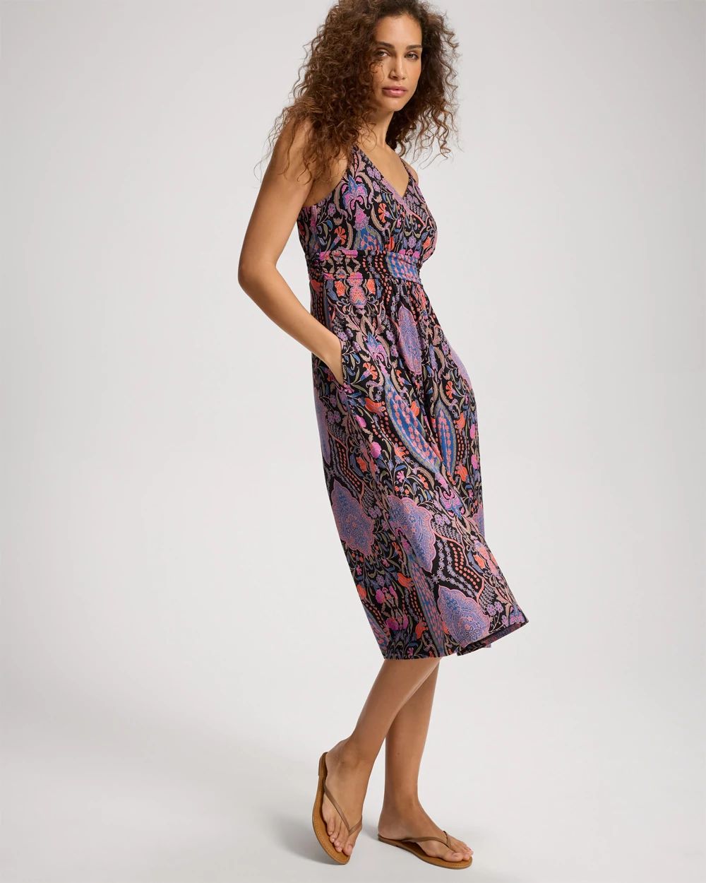 Soft Jersey Surplice Midi Bra Dress