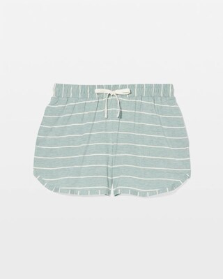 Curved Hem Pajama Shorts click to view larger image.