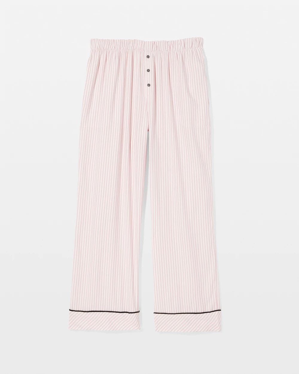 Flannel Velvet Piped Relaxed Pajama Pant