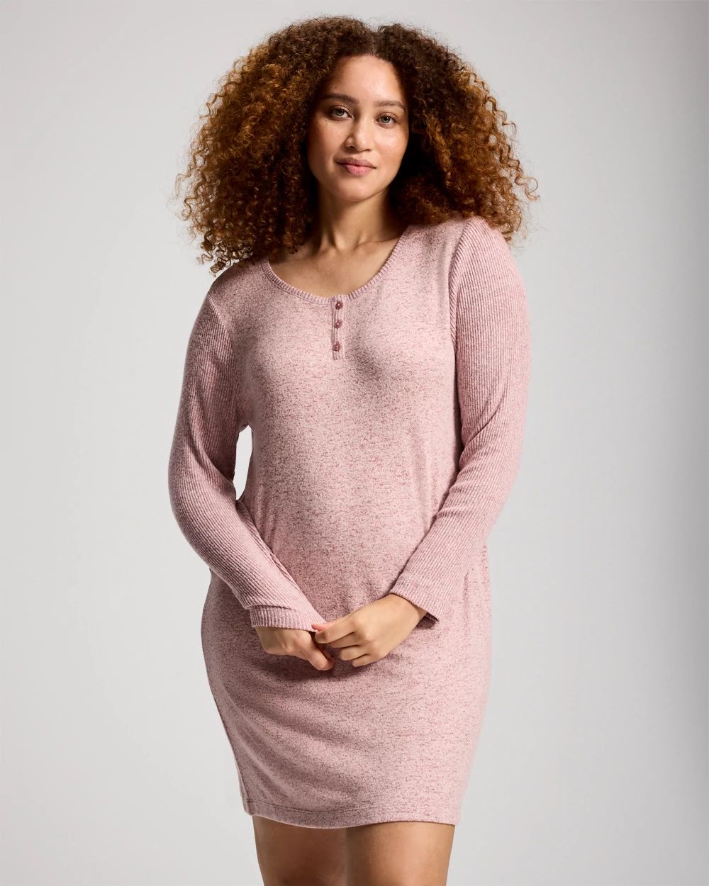 CozyLuxe Relaxed Long-Sleeve Sleepshirt