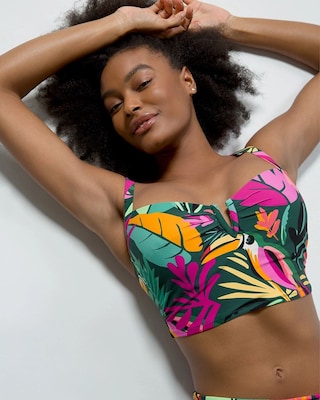 V-Wire Cropped Bikini Top