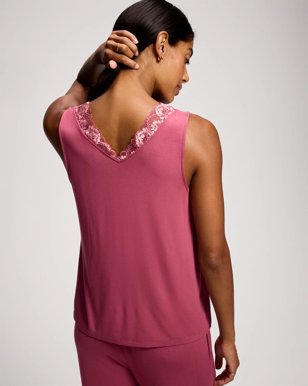Romantic Lace Pajama Tank Top click to view larger image.