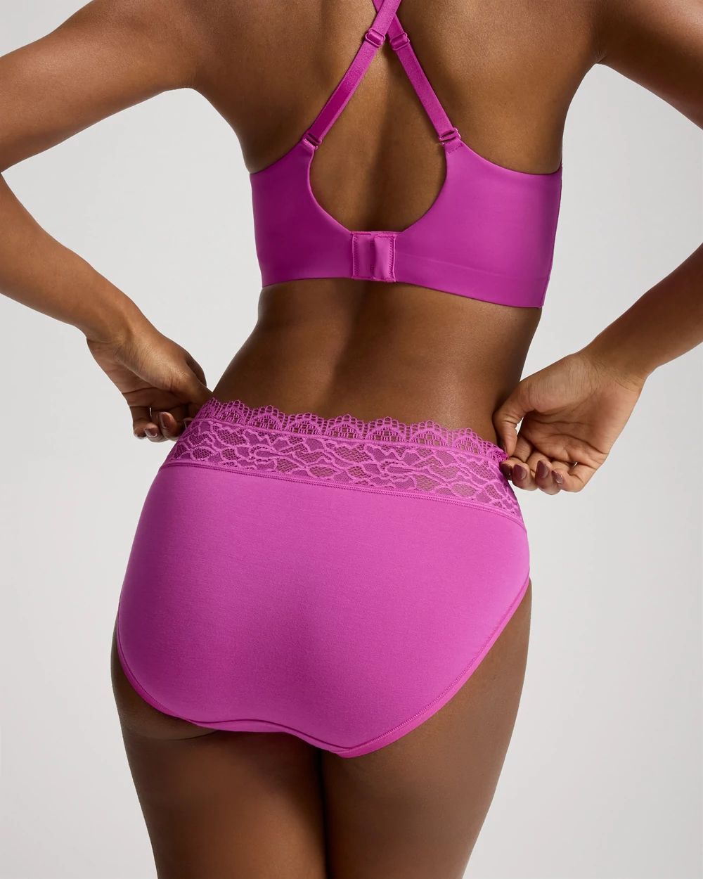 High-Leg Panty with Enchanting Lace click to view larger image.