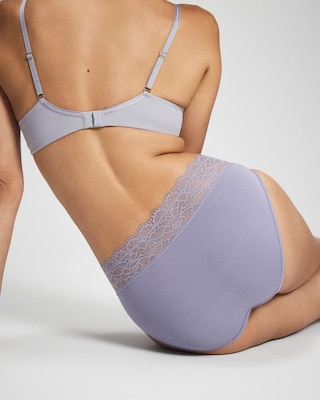 High-Leg Panty with Enchanting Lace click to view larger image.