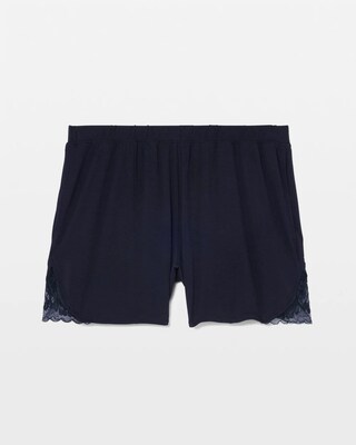Lace Trim Pajama Shorts click to view larger image.