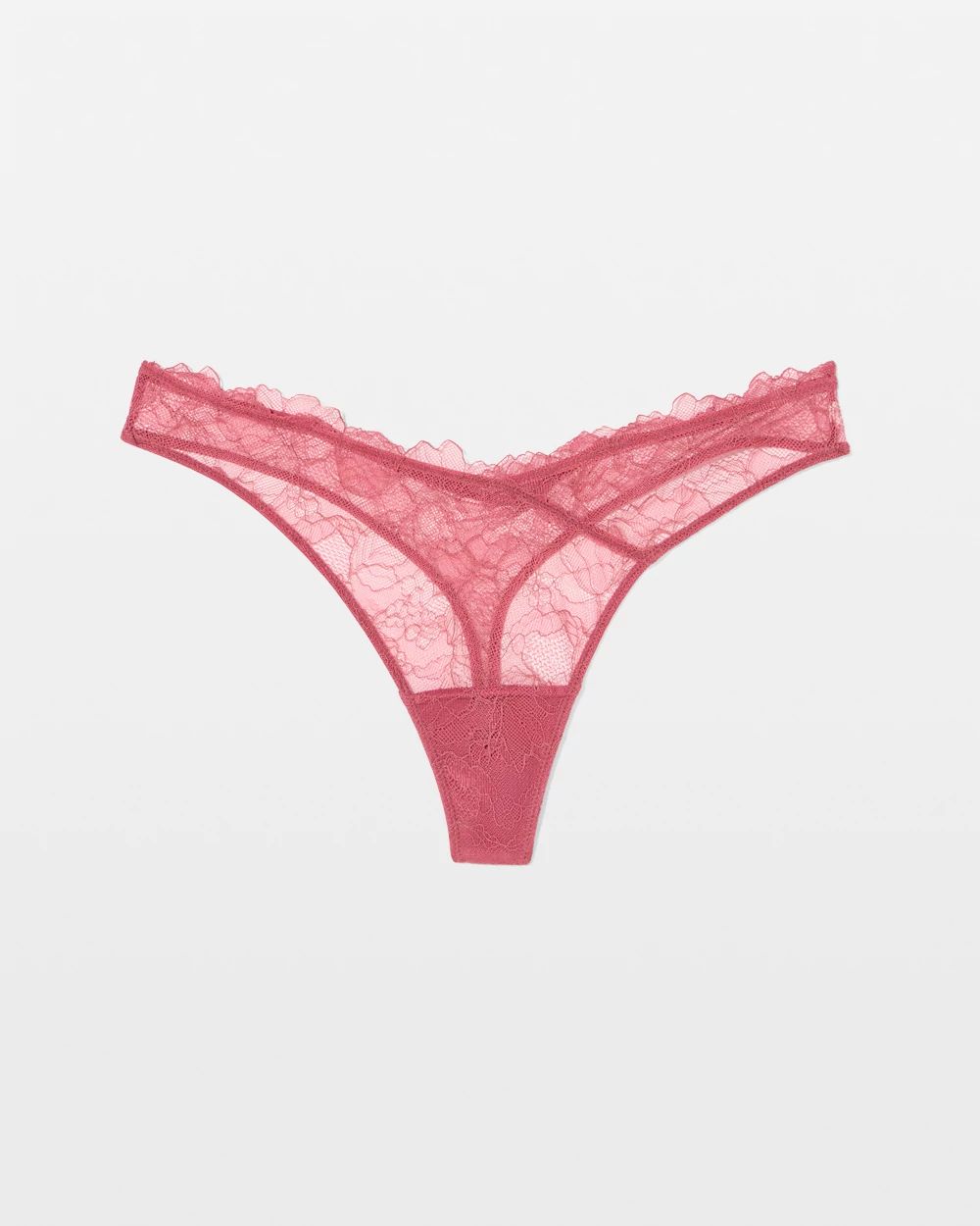 Fine Line Lace Thong Panty click to view larger image.