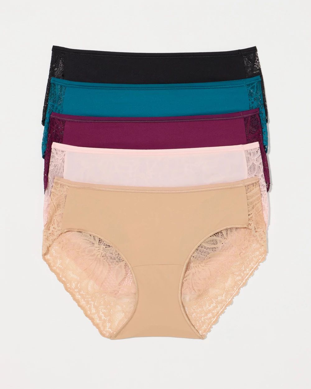 Lace Back Hipster Panty 5-Pack