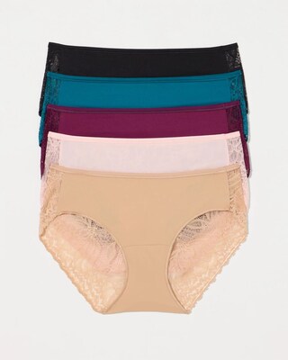 Lace Back Hipster Panty 5-Pack