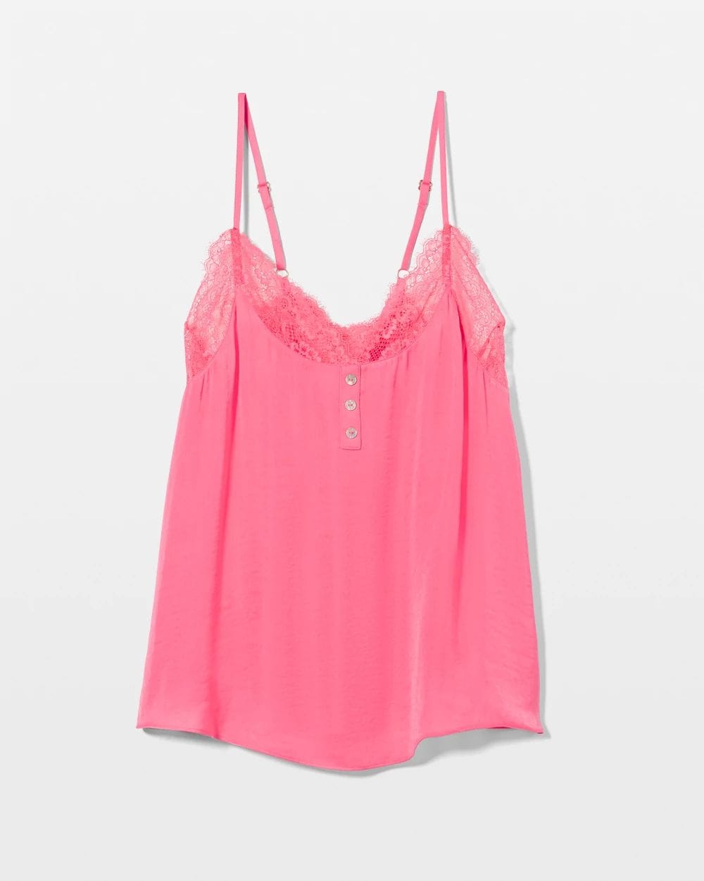 Crinkle Satin Lace Trim Cami