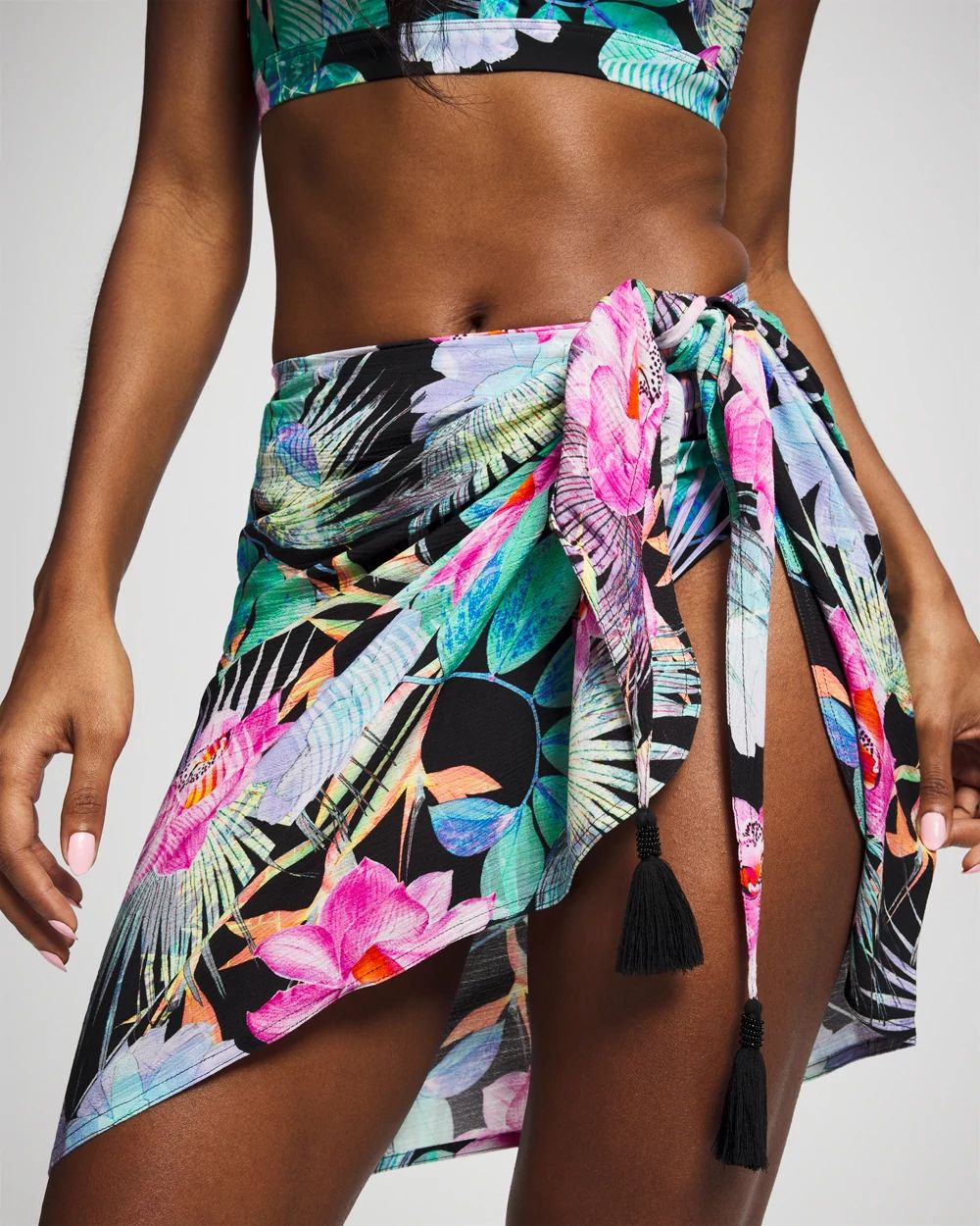 Rayon Crepe Pareo Sarong Cover Up Wrap click to view larger image.