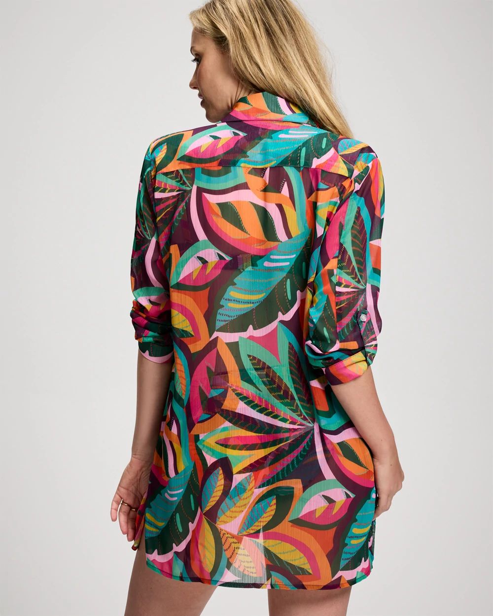 Bleu Rod Beattie Wild and Free Chiffon Cover Up Shirt click to view larger image.