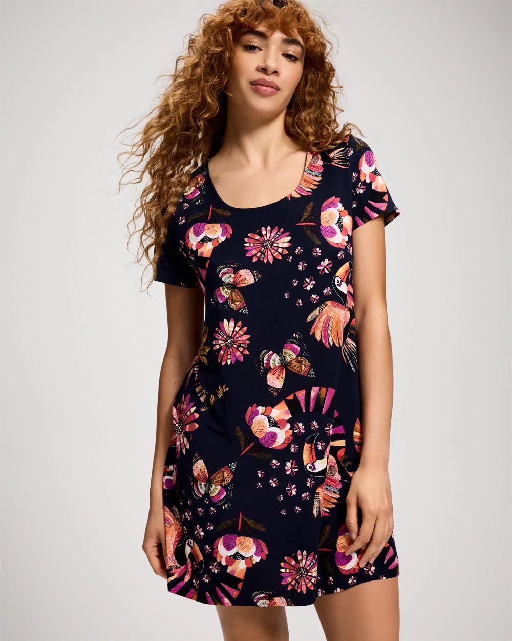 Cool Nights Short Sleeve Scoop Neck Sleepshirt