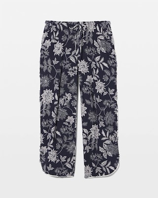Piped Crop Pajama Pants click to view larger image.