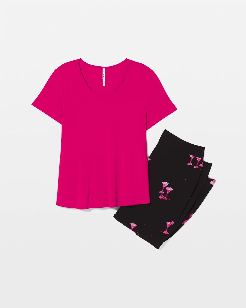 Cool Nights Packaged Short-Sleeve Pant Pajama Set