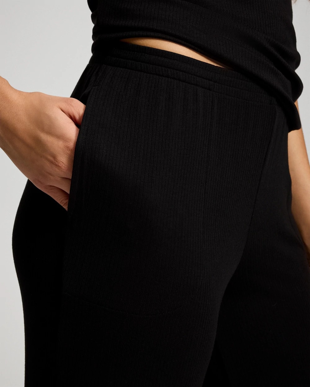 Lightweight Rib Knit Crop Pajama Pants