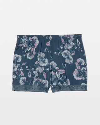Lace-Trim Pajama Shorts click to view larger image.